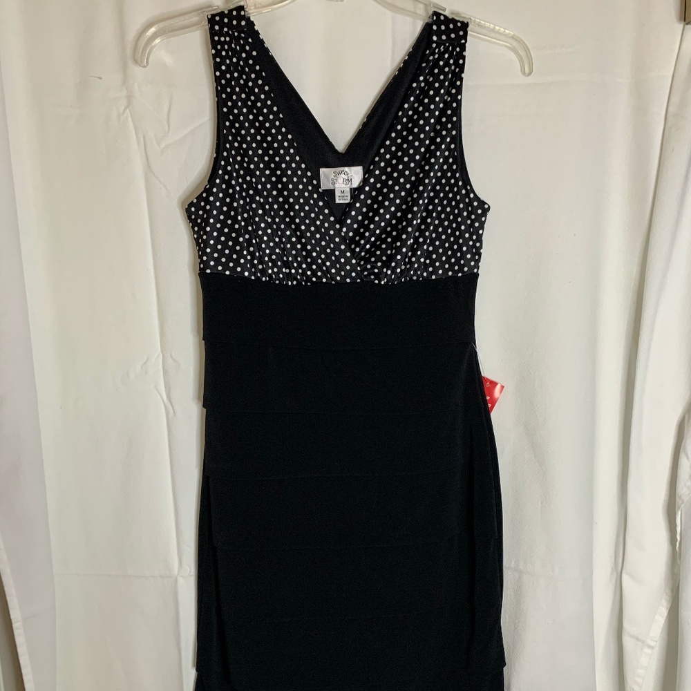 Sweet Storm B&W Polka Dot Dress